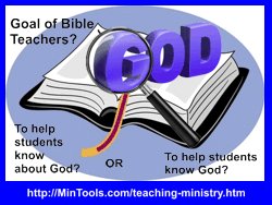 Help Adult Students Know God Not Just About Him