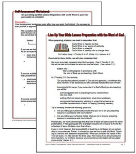 Line Up Your Bible Lesson Preparation with the Word of God