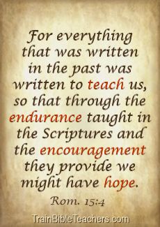 Everything Written in Old Testament History to Give Hope