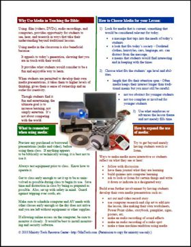 Using Media as a Bible Learning Activity in a Media-Saturated World